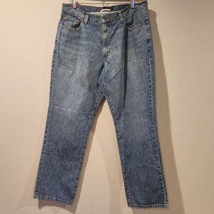 LL BEAN 38x32 denim natural fit medium wash jeans mens